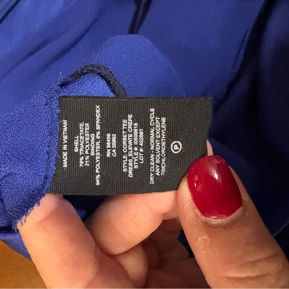 Theory Royal Blue Mini Dress, Sz 10 - Picture 6 of 6